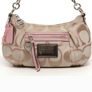 I.S.O 🚫DO NOT BUY LISTING🚫 Coach Poppy Pink Shimmer Signature C Bag
